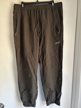 Unbranded Men's Dark Brown Zip Jogger Sweatpants